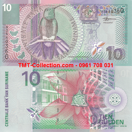 Suriname 10 Gulden 2000 UNC (tờ)