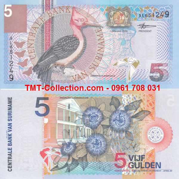 Suriname 5 Gulden 2000 UNC (tờ)