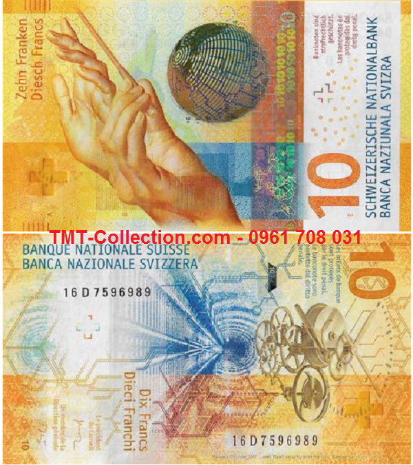 Switzerland - Thụy Sĩ 10 Francs 2017 UNC (tờ)