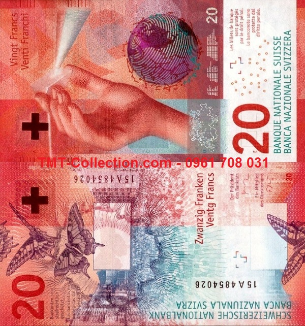 Switzerland - Thụy Sĩ 20 Francs 2017 UNC (tờ)