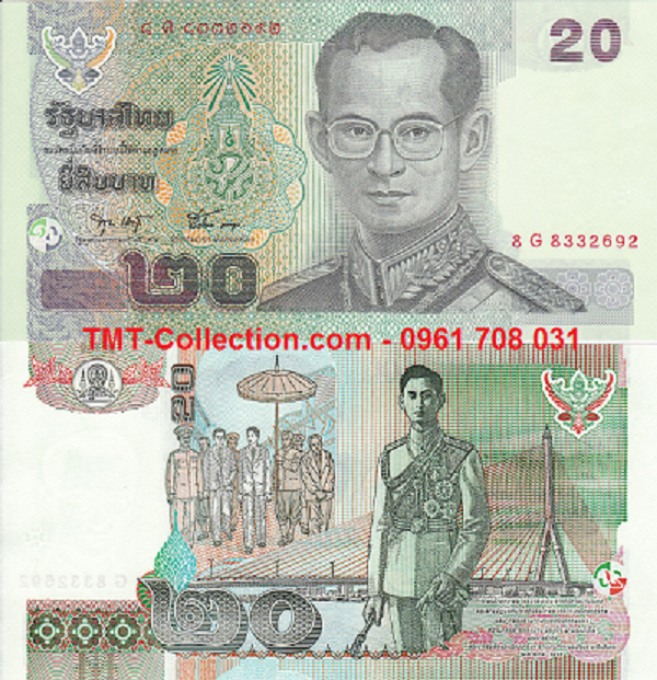 Thailand - Thái Lan 20 Baht 2003 UNC