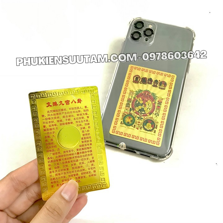 Thẻ Kim Bài Chín Cung Điện Manjusri Và Tám Bát Quái Mật Tông - Phukiensuutam.com