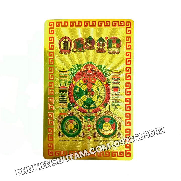 Thẻ Kim Bài Chín Cung Điện Manjusri Và Tám Bát Quái Mật Tông - Phukiensuutam.com