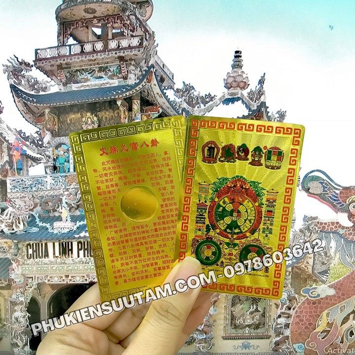 Thẻ Kim Bài Chín Cung Điện Manjusri Và Tám Bát Quái Mật Tông - Phukiensuutam.com