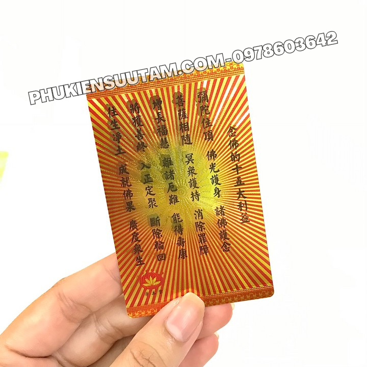 Thẻ Kim Bài Nam Mô A Di Đà Phật - Phukiensuutam.com