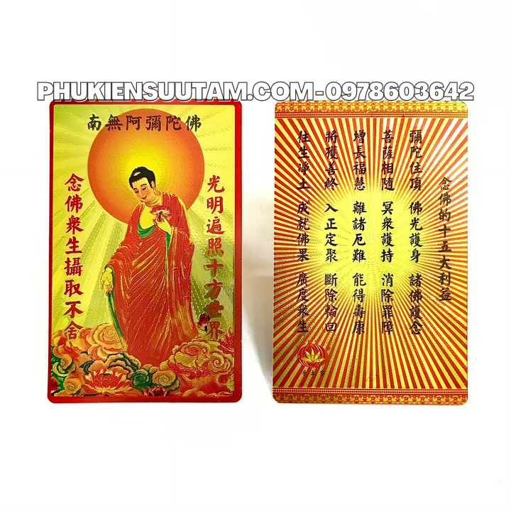 Thẻ Kim Bài Nam Mô A Di Đà Phật - Phukiensuutam.com