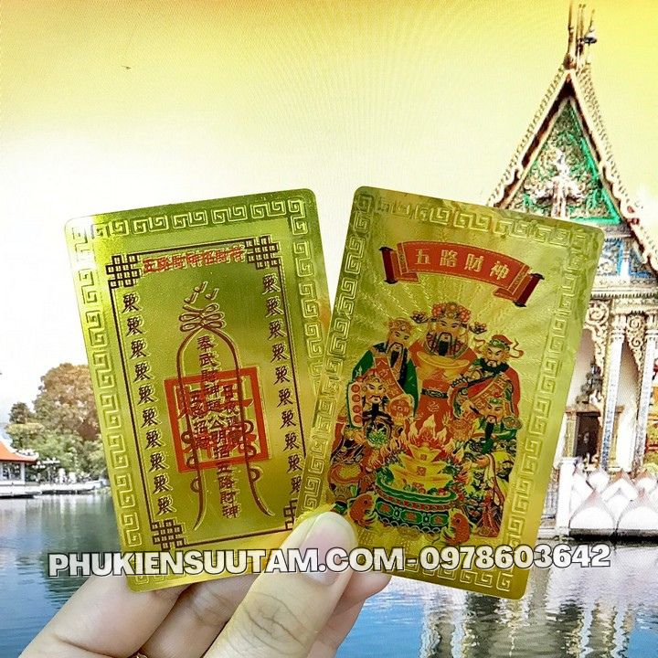 Thẻ Kim Bài Ngũ Lộ Thần Tài - Phukiensuutam.com