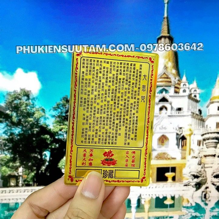 Thẻ Kim Bài Phật A Di Đà - Phukiensuutam.com