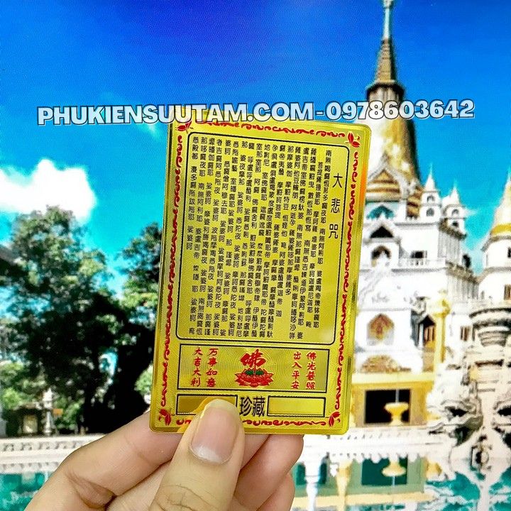 Thẻ Kim Bài Phật A Di Đà - Phukiensuutam.com