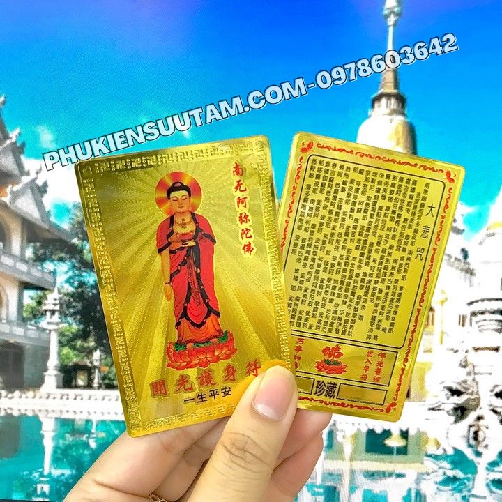 Thẻ Kim Bài Phật A Di Đà - Phukiensuutam.com