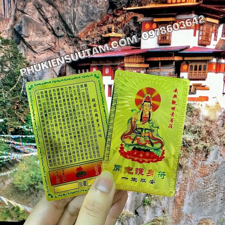Thẻ Kim Bài Quan Âm Bồ Tát - Phukiensuutam.com
