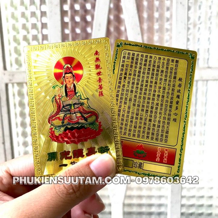 Thẻ Kim Bài Quan Âm Bồ Tát - Phukiensuutam.com