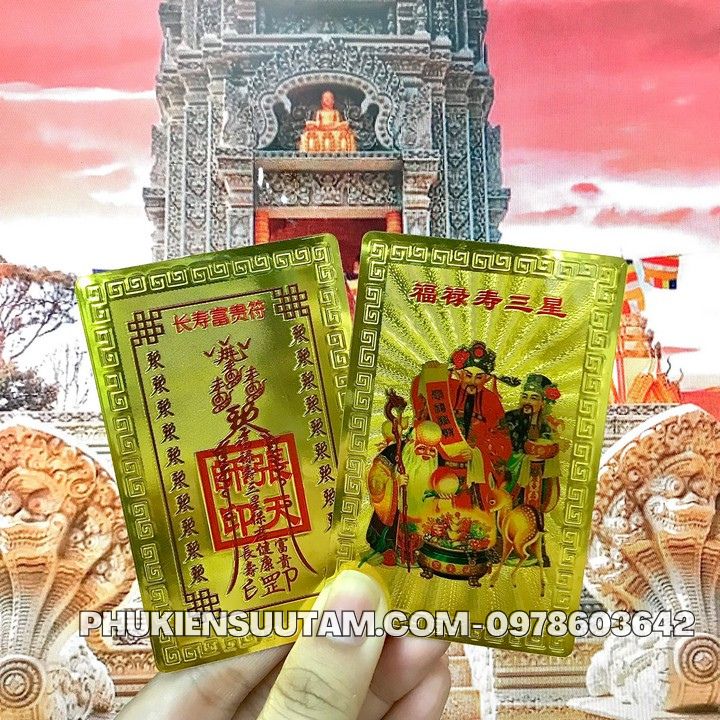 Thẻ Kim Bài Tam Đa Phúc Lộc Thọ - Phukiensuutam.com