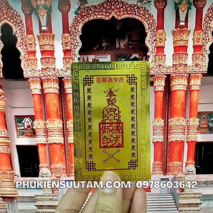 Thẻ Kim Bài Thần Trừ Thảm Họa Thiên Tai - Phukiensuutam.com
