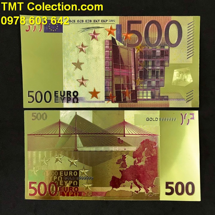 Tiền 500 EURO mạ vàng - TMT Collection.com