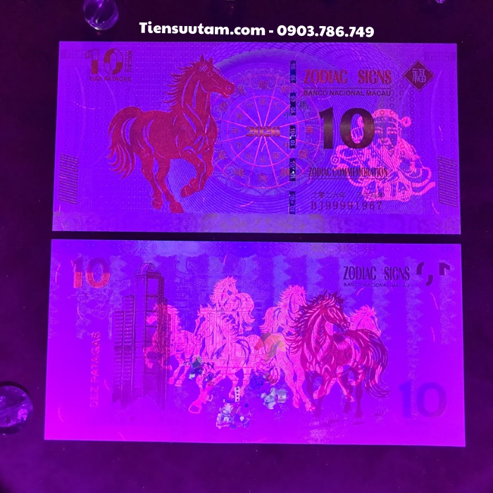 Tiền Lì Xì 10 Dola Macao Hình Con Ngựa 2026