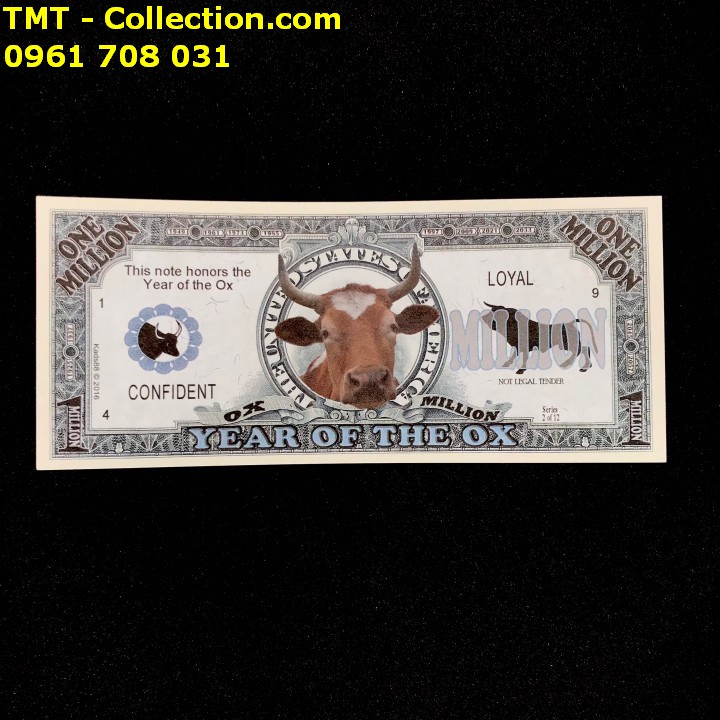Tiền lưu niệm 1 triệu USD hình con Trâu - TMT Collection.com