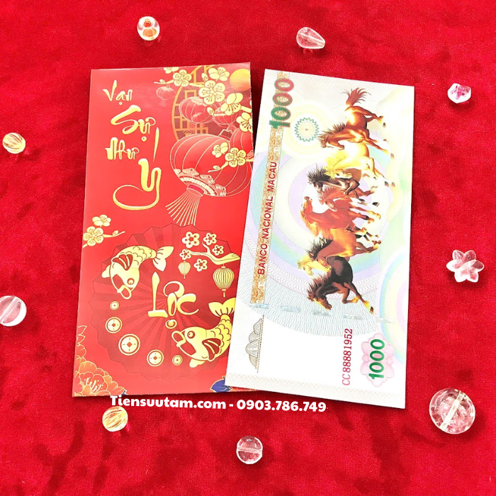 Tiền Lưu Niệm 1000 Macao Mã Đáo Thành Công Cá Chép Rồng