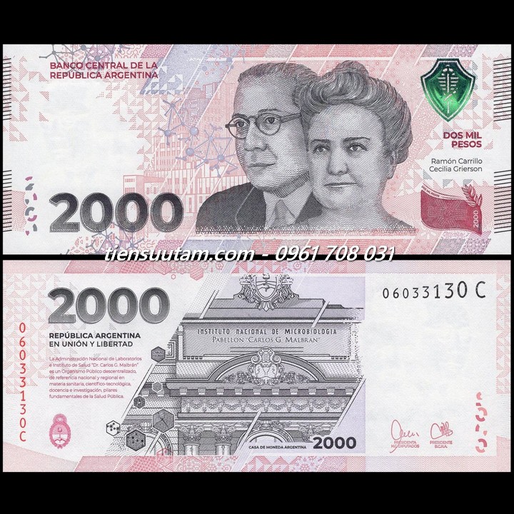 Argentina 2000 pesos 2023 UNC