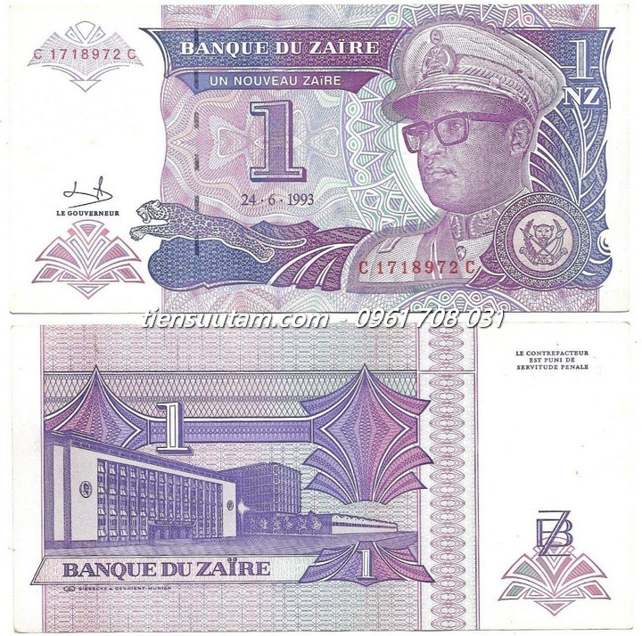 Zaire 1 Zaires 1993 UNC