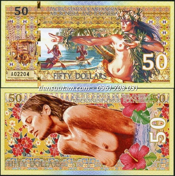 Melanesia và Polynesia 50 dollar 2032 UNC Polyme