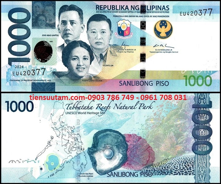 To tien Philippines 1000 Piso moi tinh chua qua luu hanh shop TMT Collection