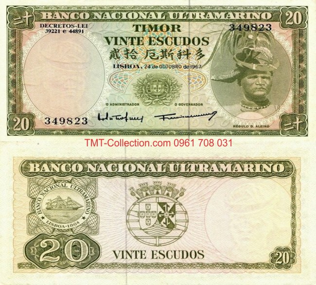 Timor Leste - Đông ti mo 20 Escudos 1967 UNC