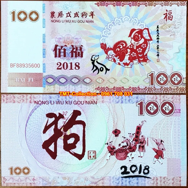 Tiền 100 Dola macao con chó