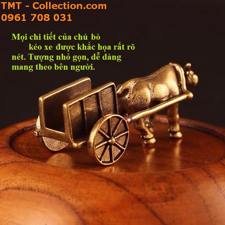 Tượng đồng xe bò kéo - TMT Collection.com