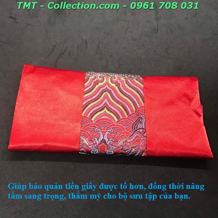 Túi gấm đỏ thổ cẩm lớn đựng tiền - TMT Collection.com