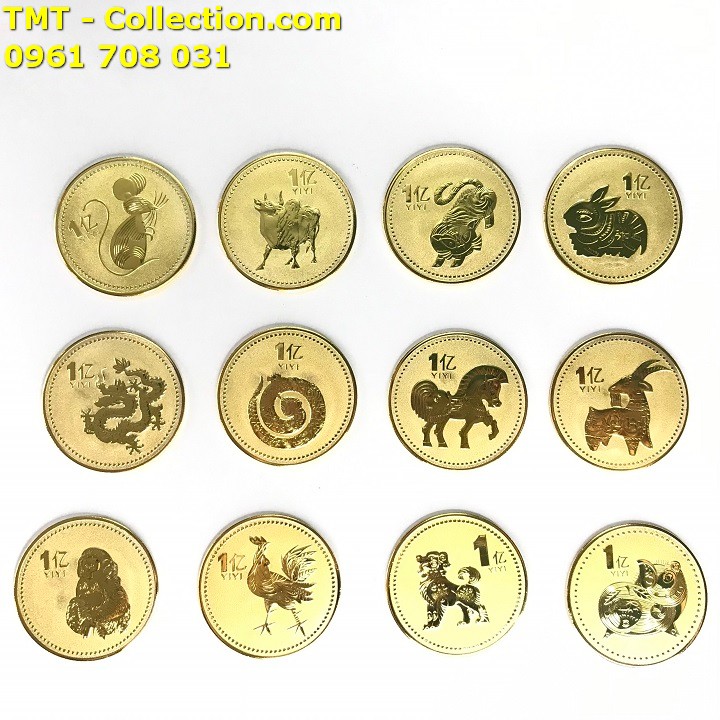 Bộ xu 12 con giáp 1 Yi Trung Quốc - TMT Collection.com