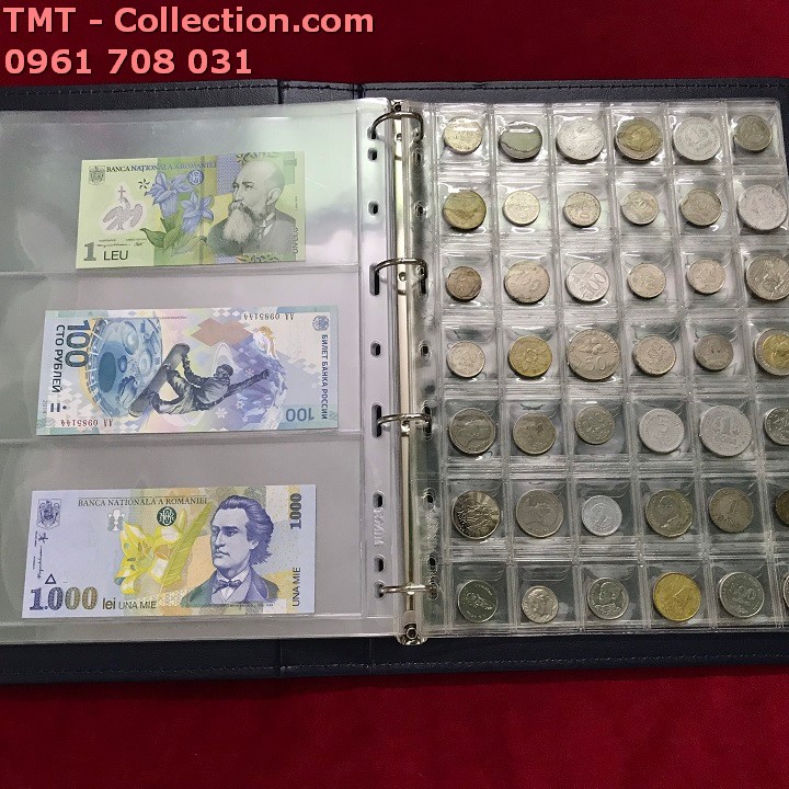 Album đựng 30 tờ tiền giấy và 210 đồng xu - TMT Collection.com