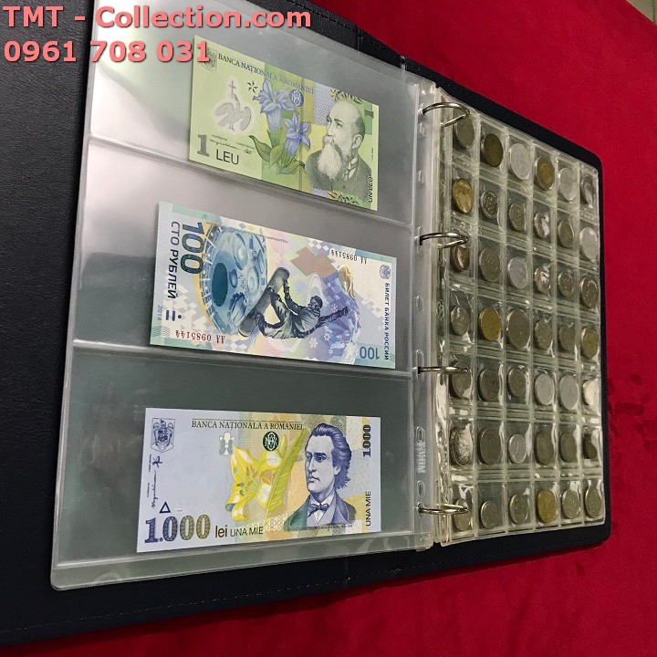 Album đựng 30 tờ tiền giấy và 210 đồng xu - TMT Collection.com