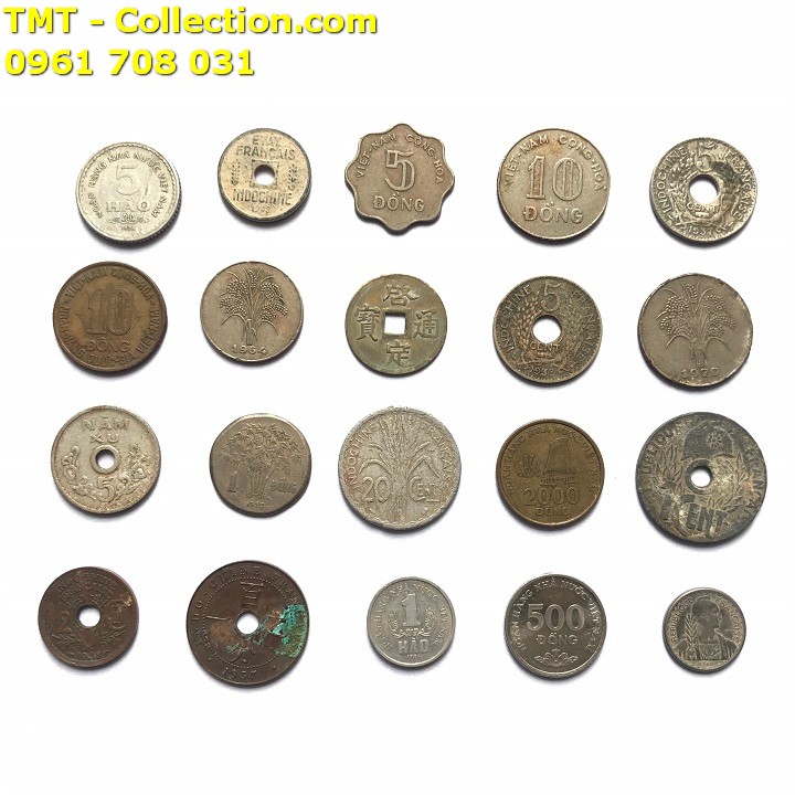 Bộ 20 tiền xu Việt Nam qua các thời kỳ - TMT Collection.com