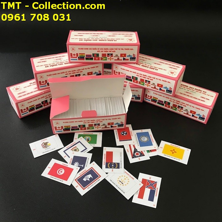 Bộ flash card 361 lá cờ quốc kỳ của các quốc gia vùng lãnh thổ - TMT Collection.com