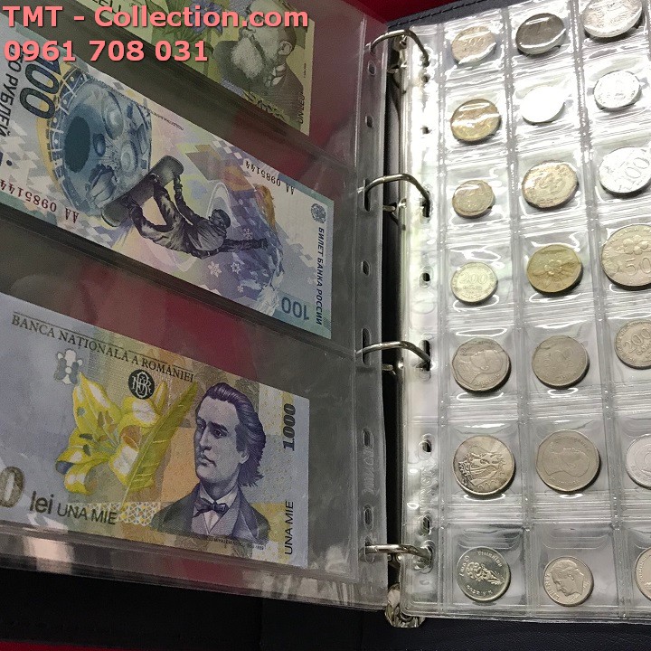 Album đựng 30 tờ tiền giấy và 210 đồng xu - TMT Collection.com