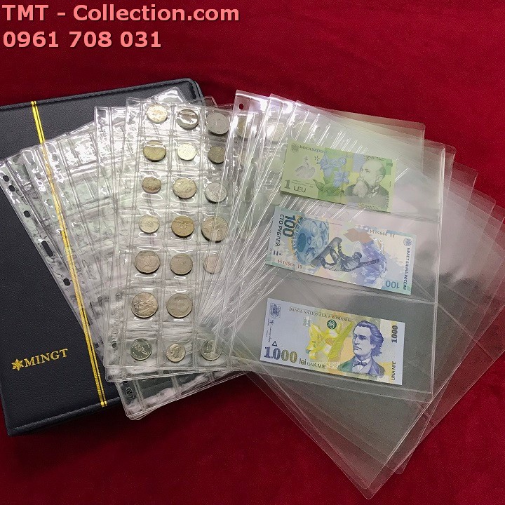 Album đựng 30 tờ tiền giấy và 210 đồng xu - TMT Collection.com