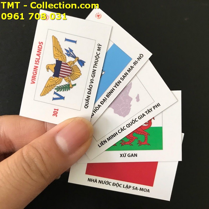 Bộ flash card 361 lá cờ quốc kỳ của các quốc gia vùng lãnh thổ - TMT Collection.com