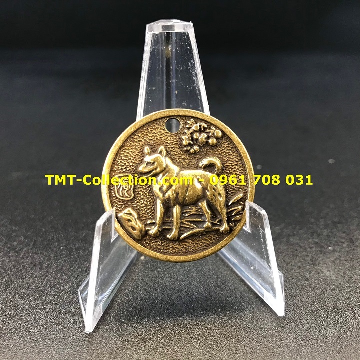 Mặt Đồng Xu Đồng Hình Con Chó - TMT Collection