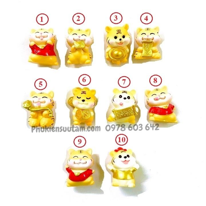 Tượng Nhựa Con Cọp Cute Dễ Thương (giao mẫu ngẫu nhiên) - Phukiensuutam.com