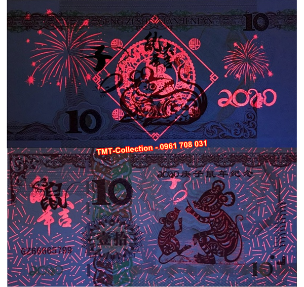Tiền 10 dola macao hình con chuột 2020