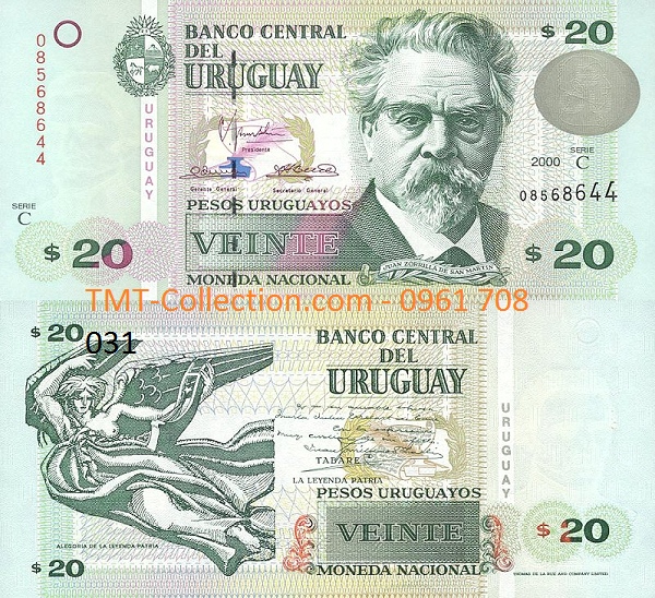 Uruguay 20 Pesos 2000 UNC (tờ)