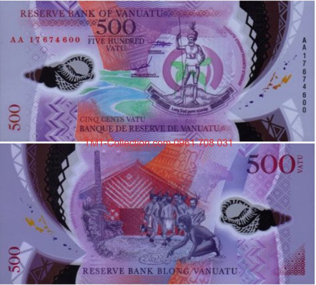 Vanuatu 500 vatu 2017 UNC Polyme