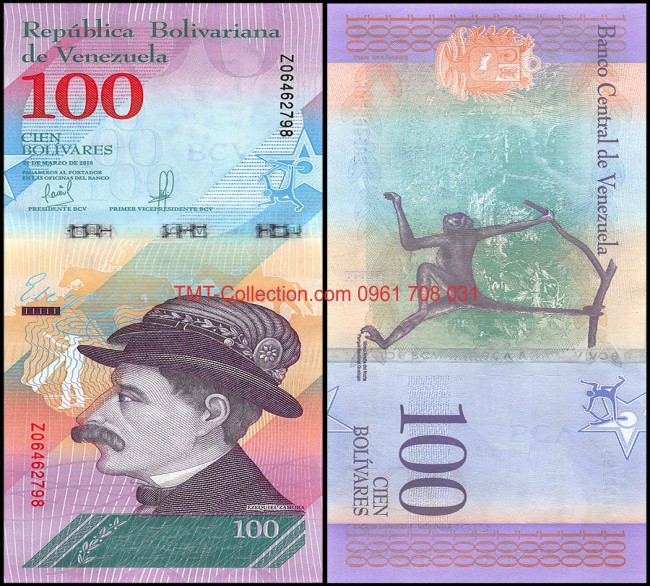 Venezuela 100 Cien Bolivares 2018 UNC