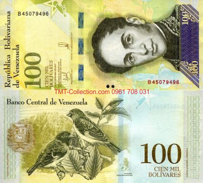 Venezuela 100 Cien Mil Bolivares 2017 UNC