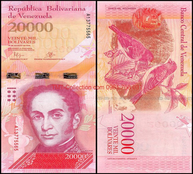 Venezuela 20.000 Veinte Mil Bolivares 2017 UNC