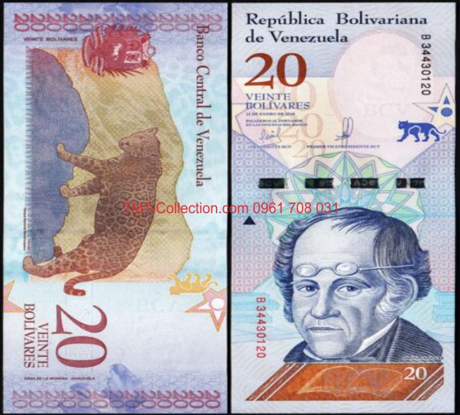 Venezuela 20 Vieinte Bolivares 2018 UNC