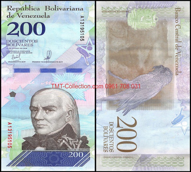 Venezuela 200 Doscientos Bolivares 2018 UNC