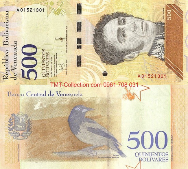 Venezuela 500 Quinientos Bolivares 2018 UNC