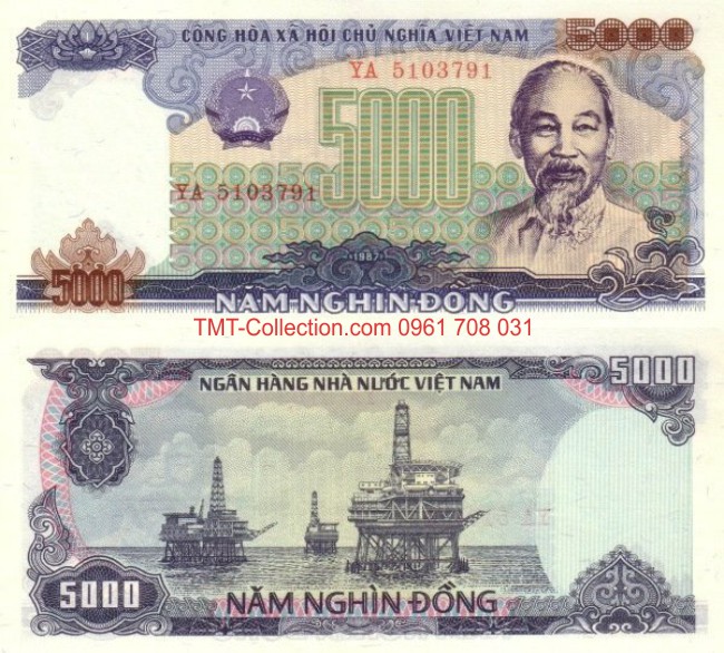 Tiền Việt Nam 5.000 đồng 1987